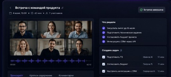 Интерфейс Pro2Call — видеоконференции, задачи и база знаний
